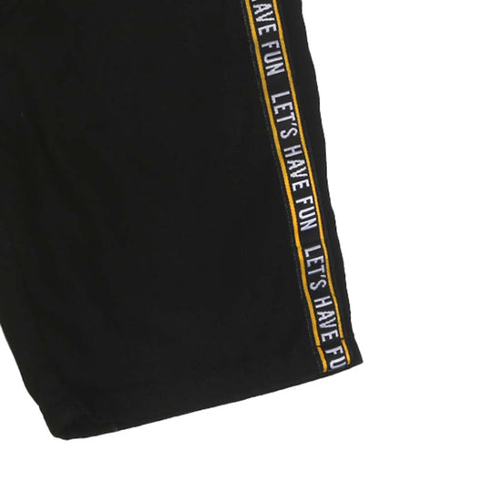 Boys Short Denim Let's Have Tape - BLACK