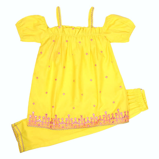 Girls 2Pcs Fancy Trible Magic - Yellow