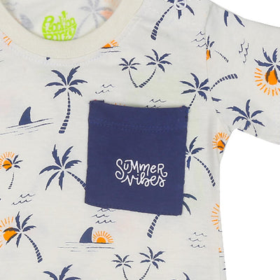 Infant Boys T-Shirt Summer Vibes - Barleyblue