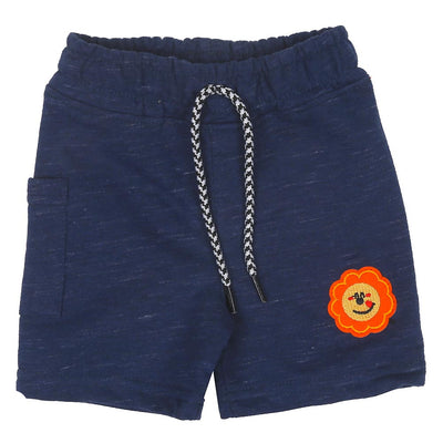 Infants Boys Shorts Knitted Applique - Navy