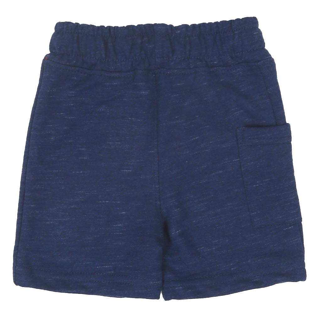 Infants Boys Shorts Knitted Applique - Navy