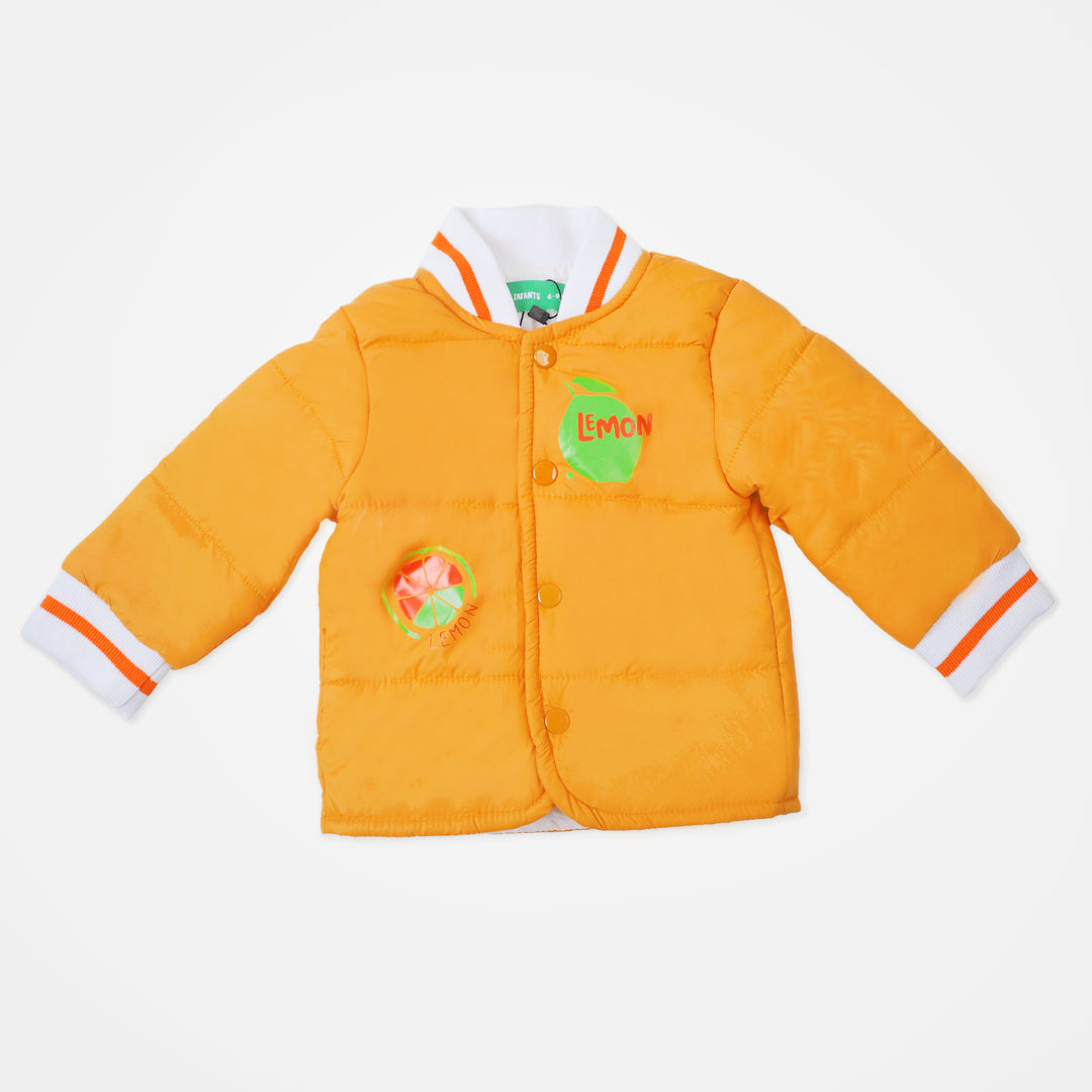 Unisex Infant Jacket I'M Ok - Mustard