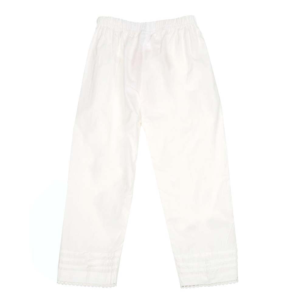 Girls Trouser Pleats - White