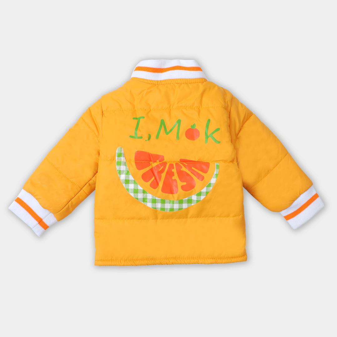 Unisex Infant Jacket I'M Ok - Mustard