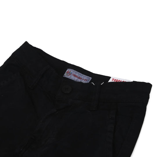 Boys Pants Cotton B-M - Jet Black