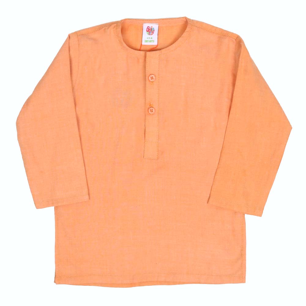 Infant Boys Kurta Plain Basic - Lt.Orange