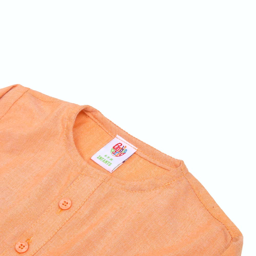 Infant Boys Kurta Plain Basic - Lt.Orange