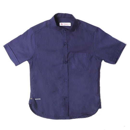 Boys Casual Shirt Oxford Cutnsew Pkt - Navy