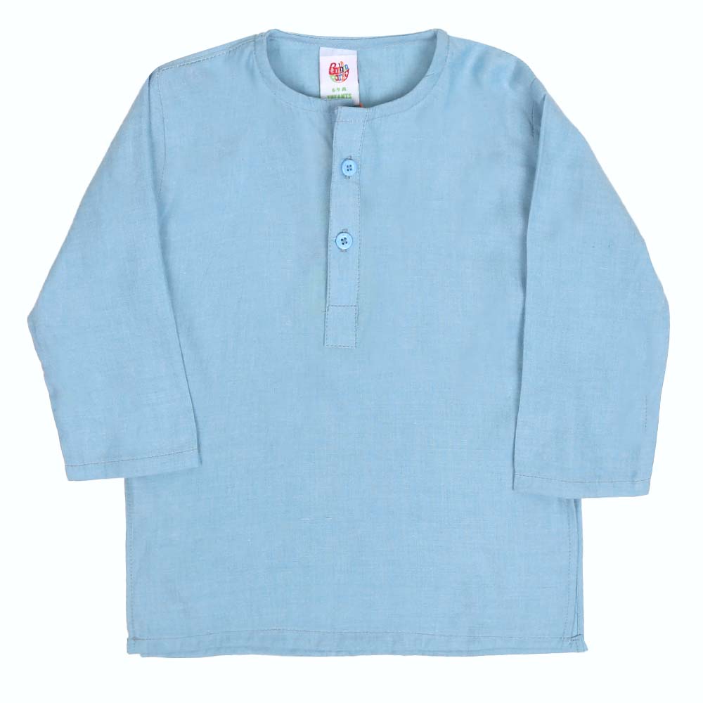 Infant Boys Kurta Plain Basic - S.Green