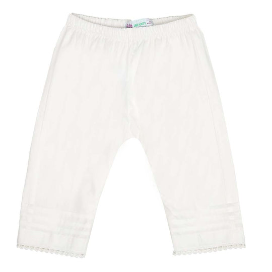 Infant Girls Trouser Pleats - White