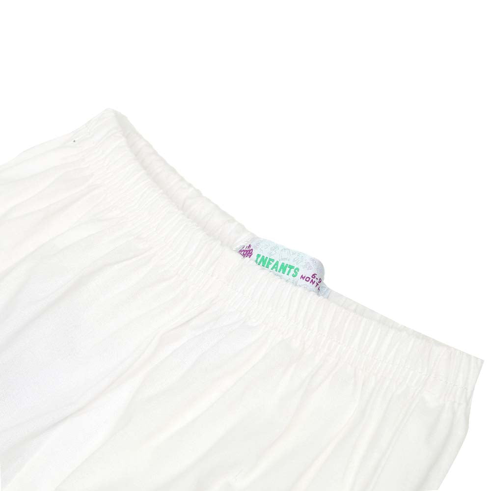 Infant Girls Trouser Pleats - White