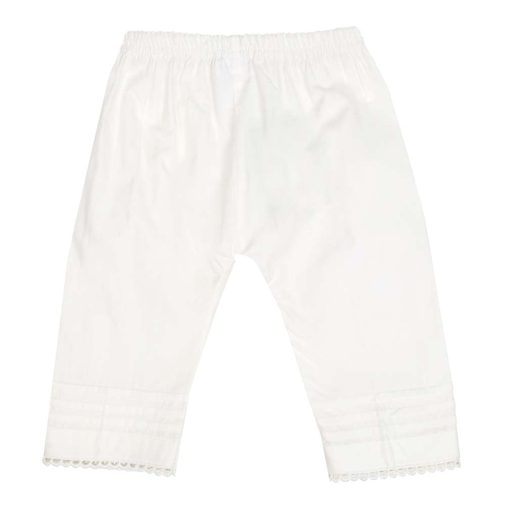 Infant Girls Trouser Pleats - White