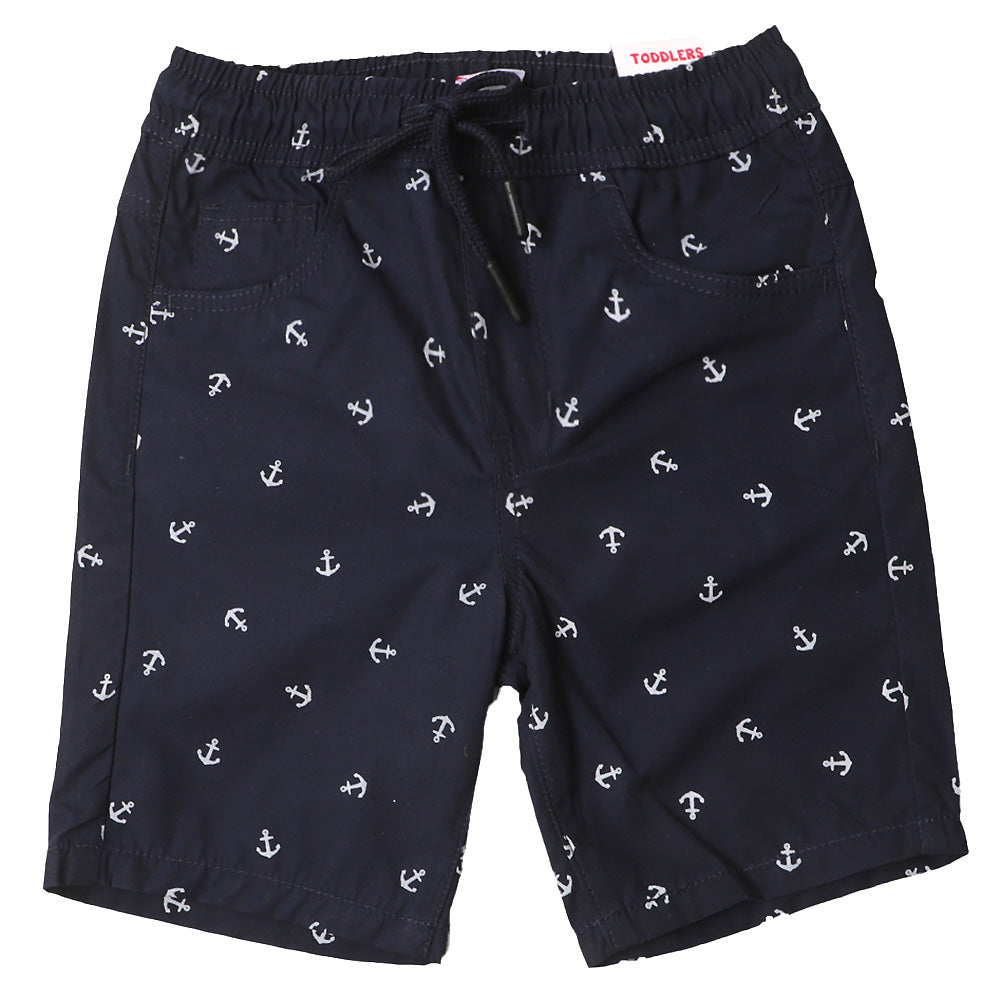 Boys Cotton Short Cotton Anchor - Navy