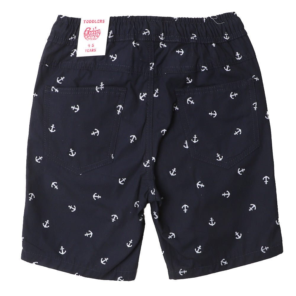 Boys Cotton Short Cotton Anchor - Navy