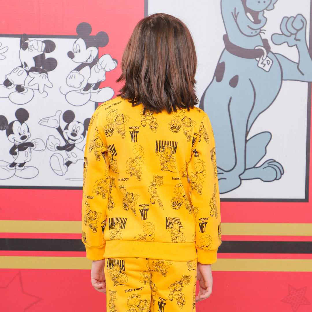 Printed Boys Sweatshirt Born To Hoop - Citrus
