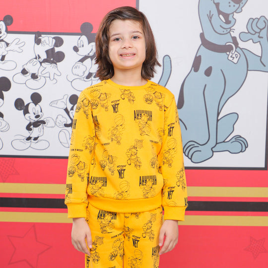 Printed Boys Sweatshirt Born To Hoop - Citrus