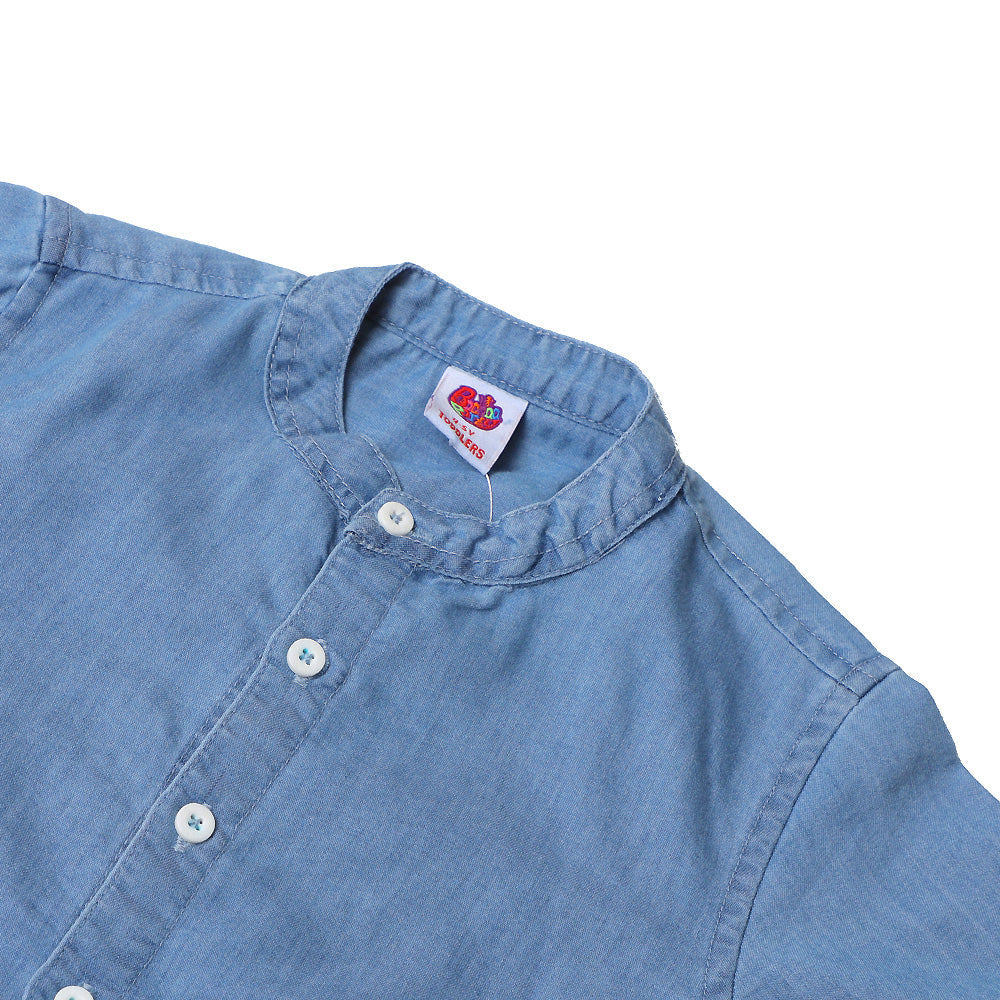 Boys Shirt Denim Tape - Ice Blue