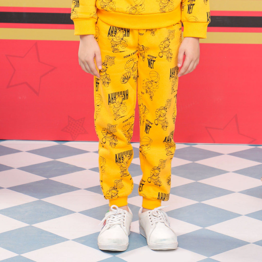 Printed Boys Pajama With Soft Rip Born To Hoop - Citrus