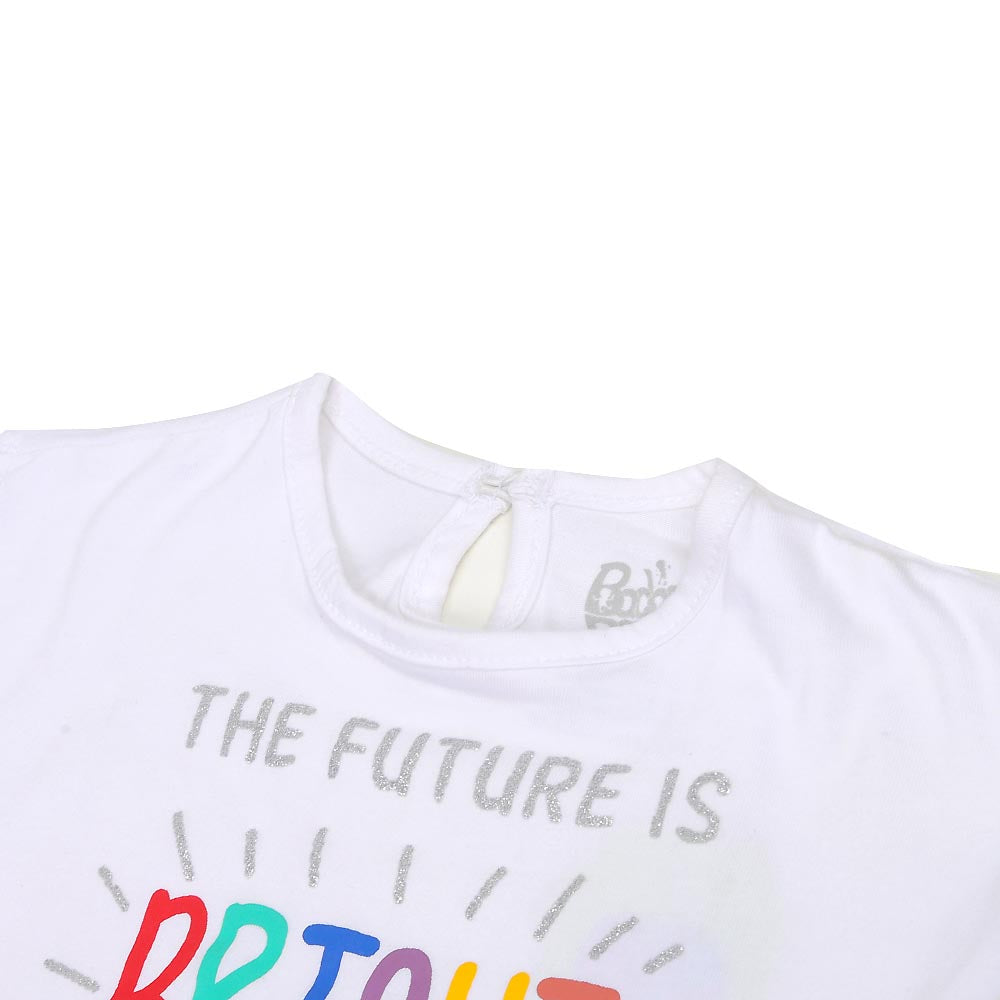 Infant Girls T-Shirt Bright - White