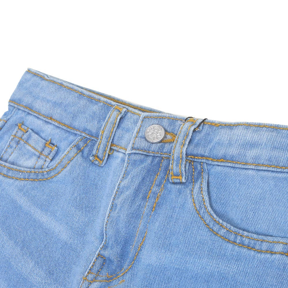 Boys Short Denim Beach Please - Light Blue