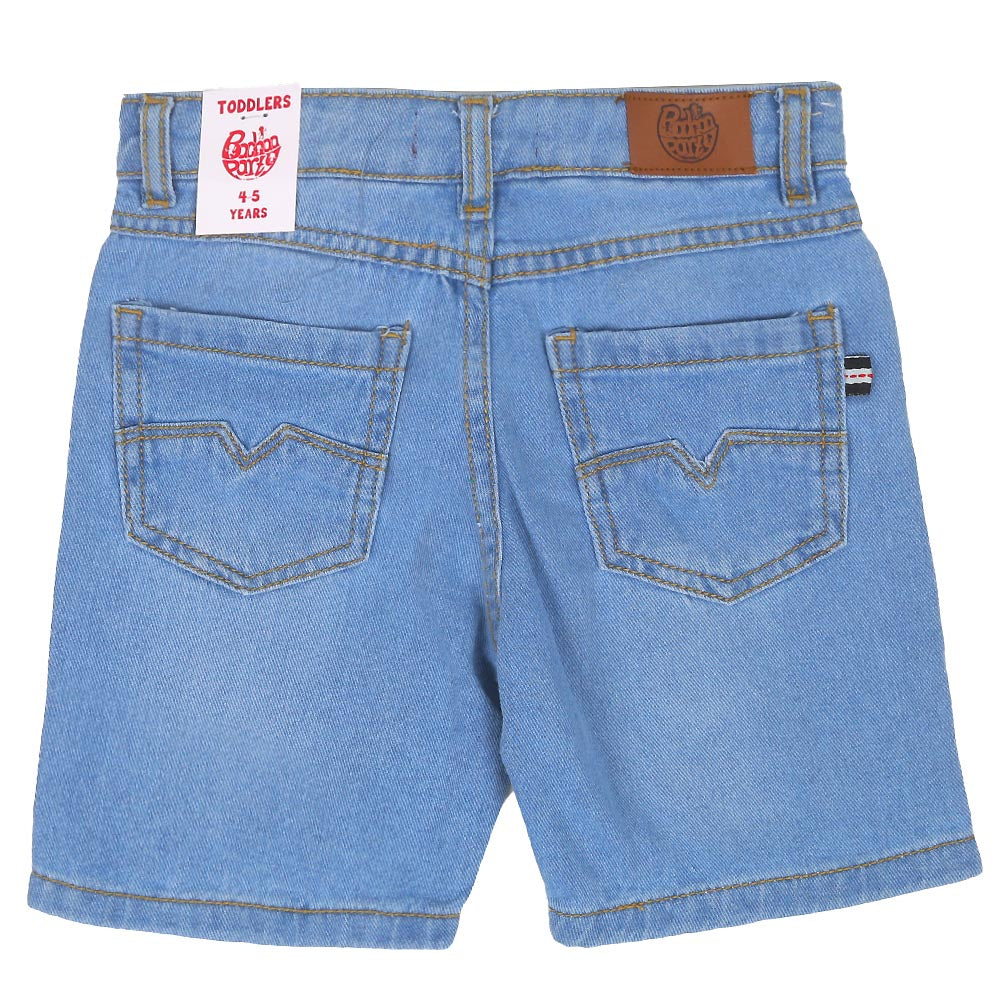 Boys Short Denim Beach Please - Light Blue