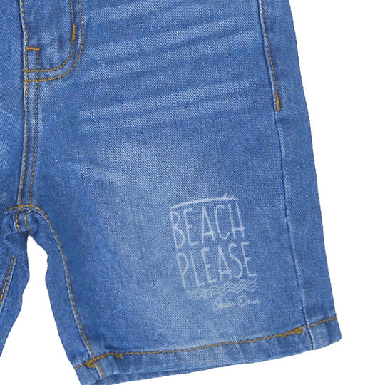 Boys Shorts Denim Beach Please - Navy