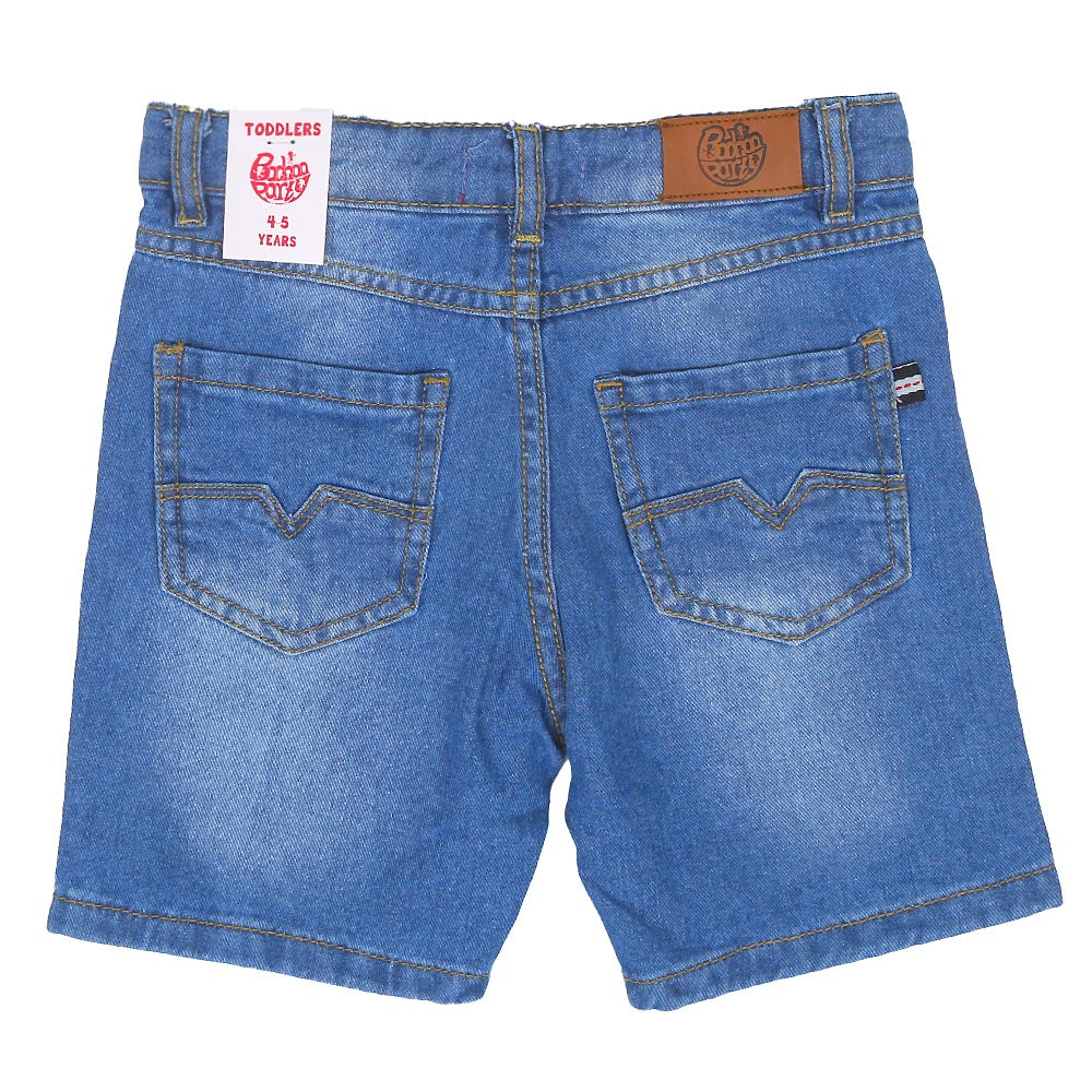 Boys Shorts Denim Beach Please - Navy