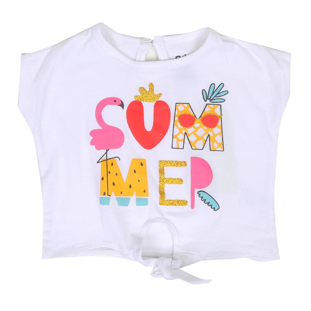 Infant Girls T-Shirt Summer - White