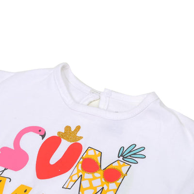 Infant Girls T-Shirt Summer - White