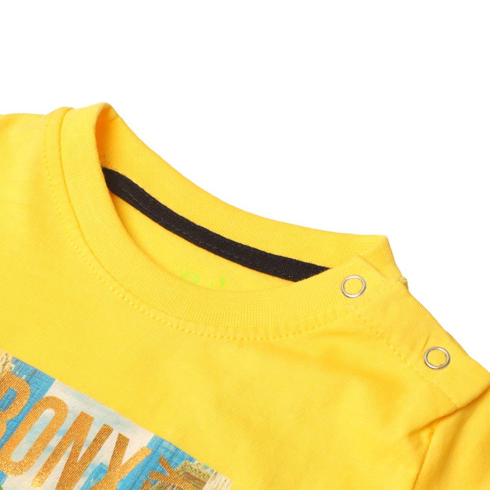 Infant Boys Round Neck T-Shirt City - Yellow