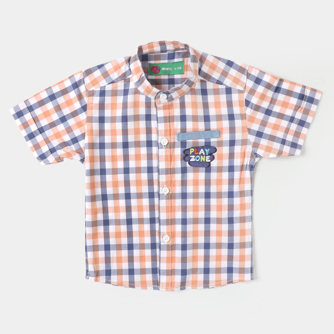 Infant Boys Cotton Casual Shirt Play Zone - Striper