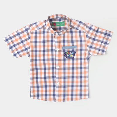 Infant Boys Cotton Casual Shirt Play Zone - Striper