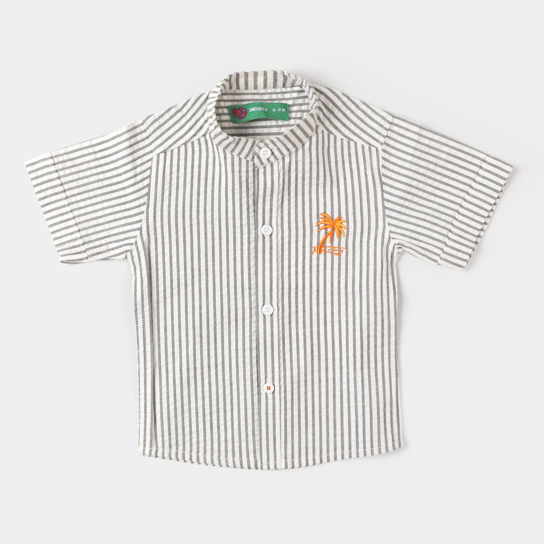 Infant Boys Cotton Casual Shirt Palm Stripes - Striper