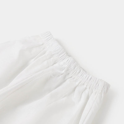 Infant Girls Cotton Pant - White