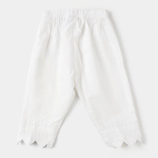 Infant Girls Cotton Pant - White