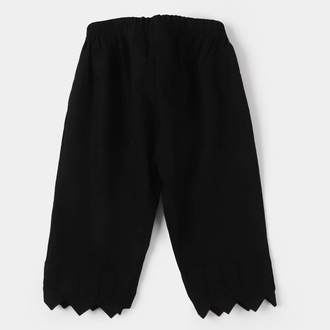 Infant Girls Cotton Pant - Black