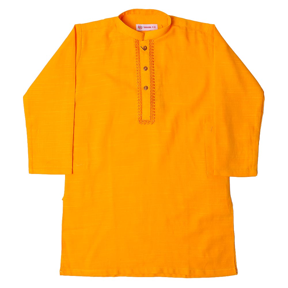 Boys Embroidered Kurta Mughal - Citrus