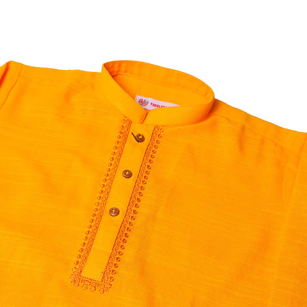 Boys Embroidered Kurta Mughal - Citrus