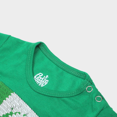Infant Boys T-Shirt Pakistan Flag - Fern Green