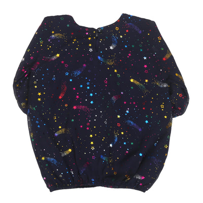 Girls Casual Top Shining Stars-Navy Blue