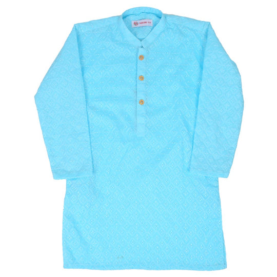 Boys Chicken Kurta - Sky Blue