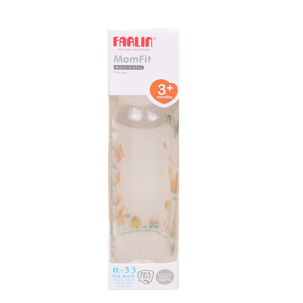 Farlin Glass Feeding Bottle 8 Oz Top-707