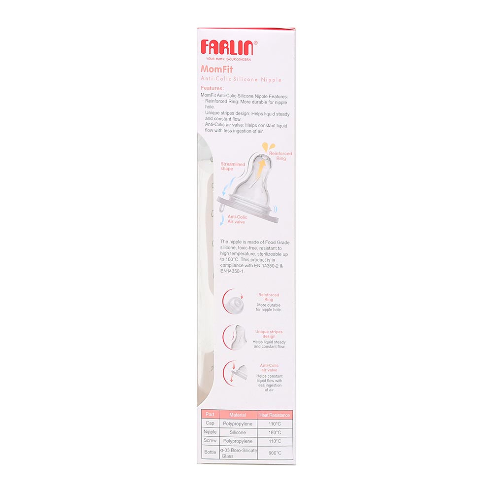 Farlin Glass Feeding Bottle 8 Oz Top-707
