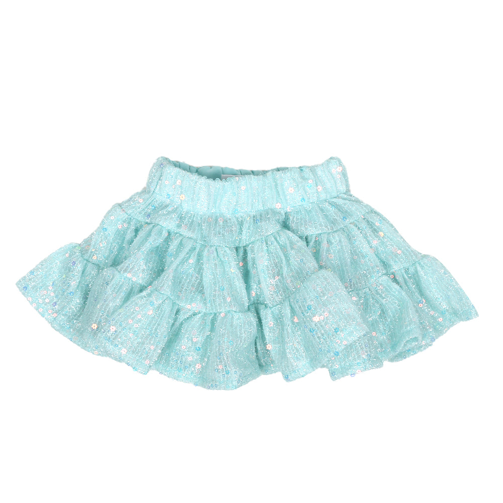 Infant Girls Casual Skirt Sequin-AQUA
