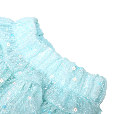 Infant Girls Casual Skirt Sequin-AQUA