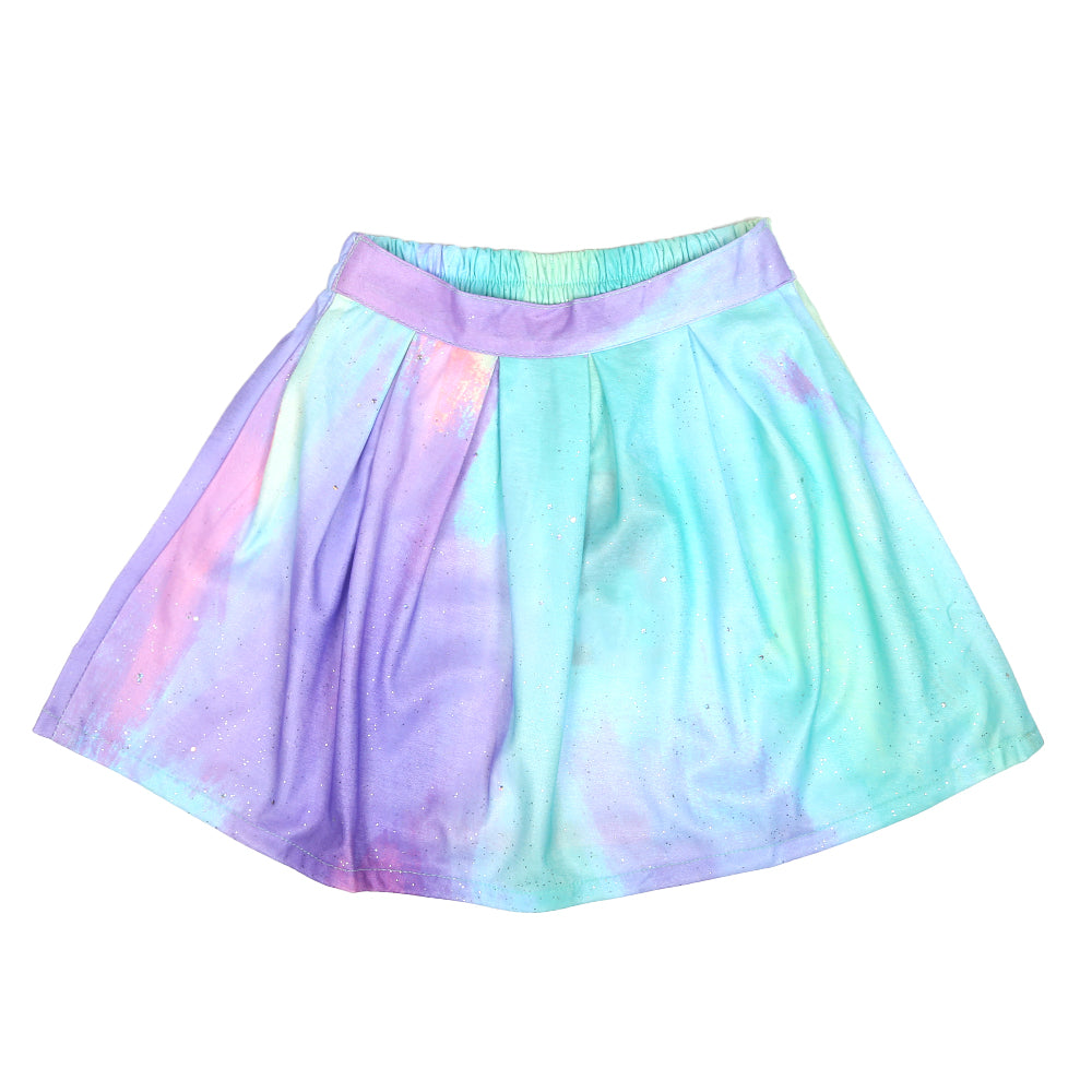 Girls Shirt Casual Skirt Tie Dye