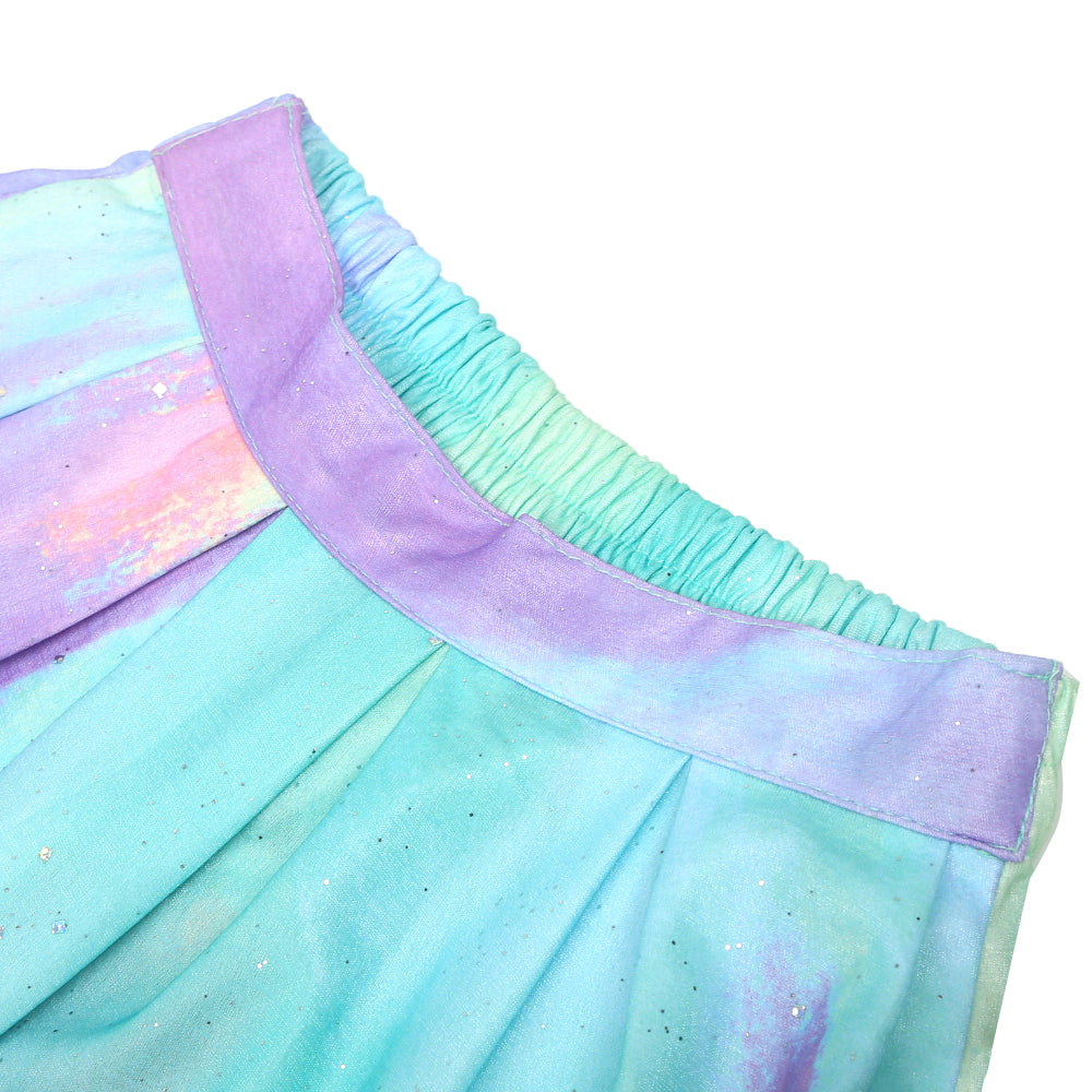 Girls Shirt Casual Skirt Tie Dye