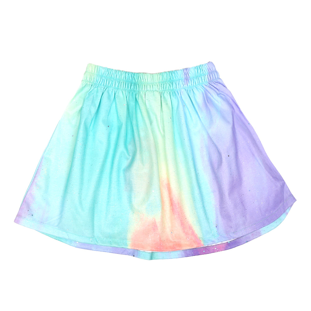 Girls Shirt Casual Skirt Tie Dye