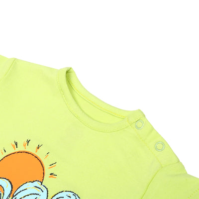 Infant Girls T-Shirt Waves-Sunny Lime