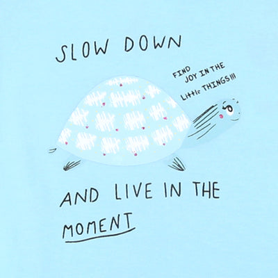 Infant Girls T-Shirt Slow Down- Sky Blue